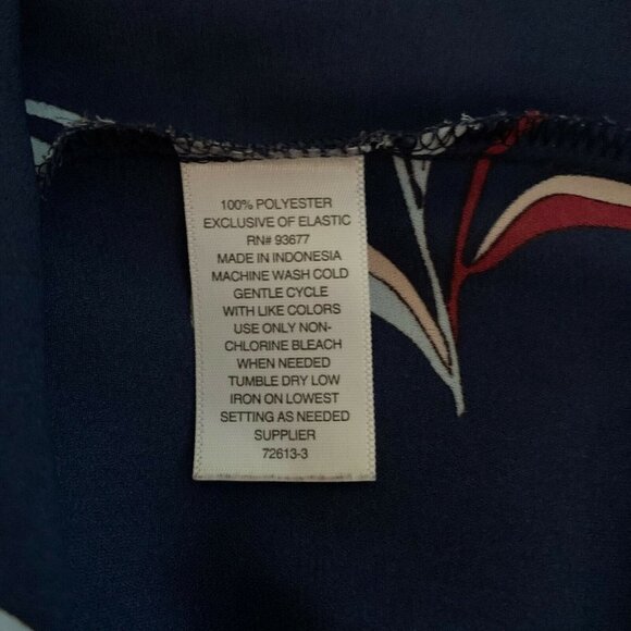 a.n.a Multi Color Floral Print Tie Front Blouse - Picture 5 of 5